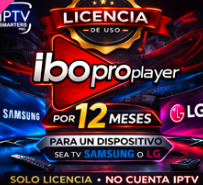 💻 LICENCIA IPTV SAMSUNG O LG IBO PRO PLAYER X12 MESES