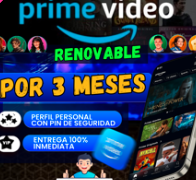 Prime Video por 3 meses renovable